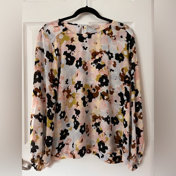LOFT Tops - LOFT Multicolor Floral Blouse Large